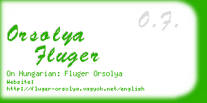 orsolya fluger business card